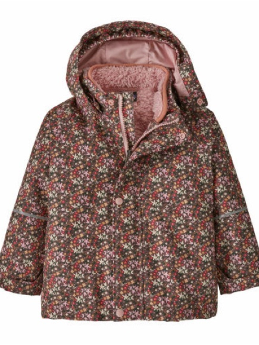 Patagonia 3-in-1 Floral Hooded Jacket - Pink/Brown